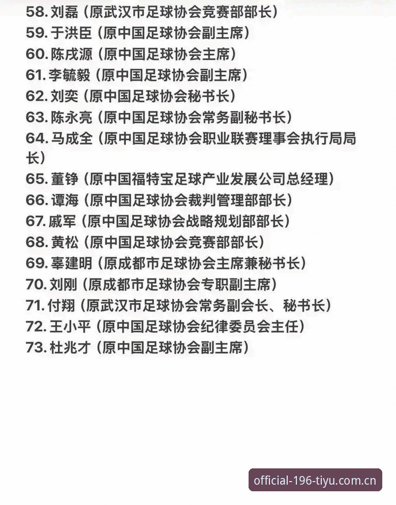 体育安卓版 中国足协第三批禁足名单详解:17人终身禁赛,48人受罚